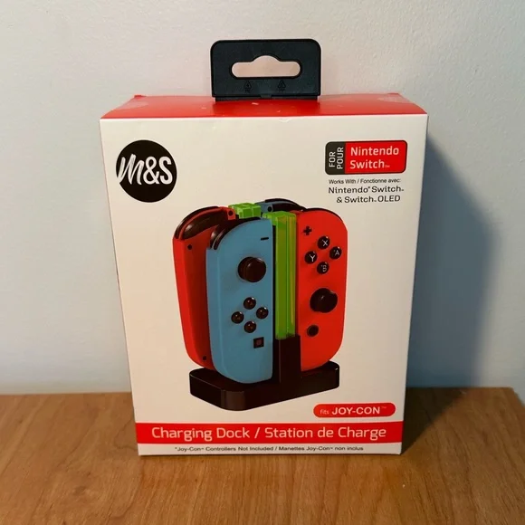 ** SOLD ** Nintendo Switch Joy-Con Charging Dock - Neon Red, Blue, and Black 🕹️ - Picture 1 of 7